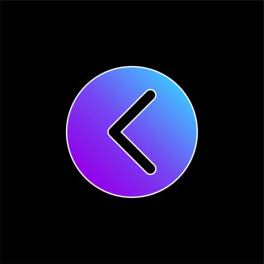 Bir Çemberin İçindeki Solu Gösteren Ok Mavi Eğim vektörü simgesi