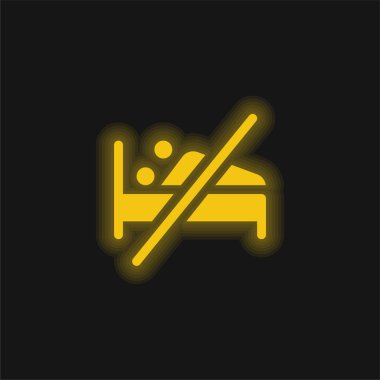 Perhiz sarı, parlak neon simgesi