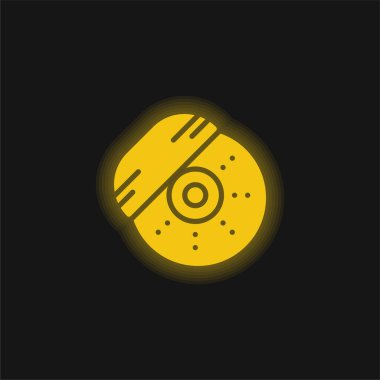 Parlayan sarı neon simgesini kır