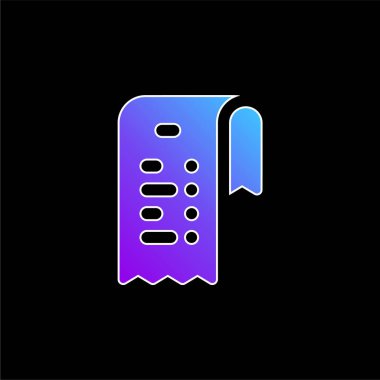 Bill mavi gradyan vektör simgesi