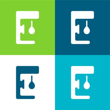 Boks Topu Düz 4 renk en küçük simge kümesi