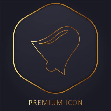 Zil altın çizgisi logosu veya simgesi