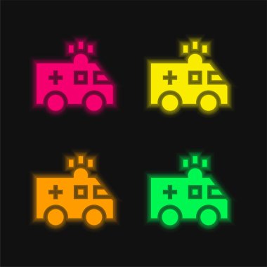 Parlayan neon vektör simgesi