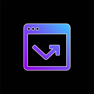 Mavi eğimli vektör simgesini sektir