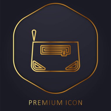 Altın çizgi prim logosu veya simgesi