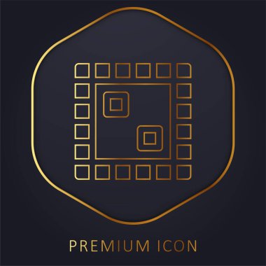 Tahta Oyunu altın çizgi premium logosu veya simgesi