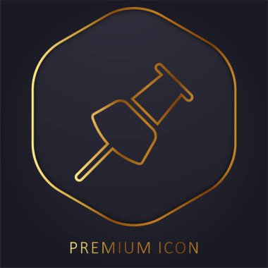 Eklenti altın çizgi premium logo veya simgesi