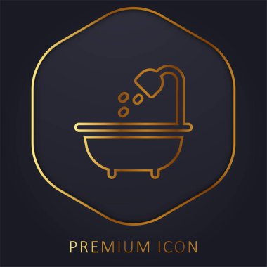 Bath golden line premium logo or icon clipart