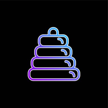 Bebek Halkası Kulesi mavi eğimli vektör simgesi