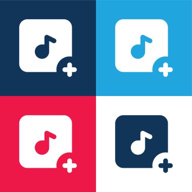 Mavi ve kırmızı dört renk simgesi ekle