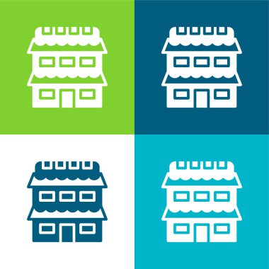 Daire Düz 4 renk en küçük simge kümesi