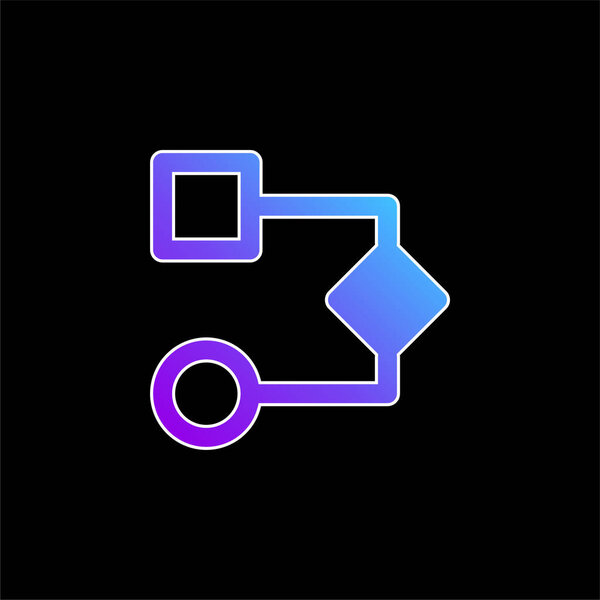 Algorithm blue gradient vector icon