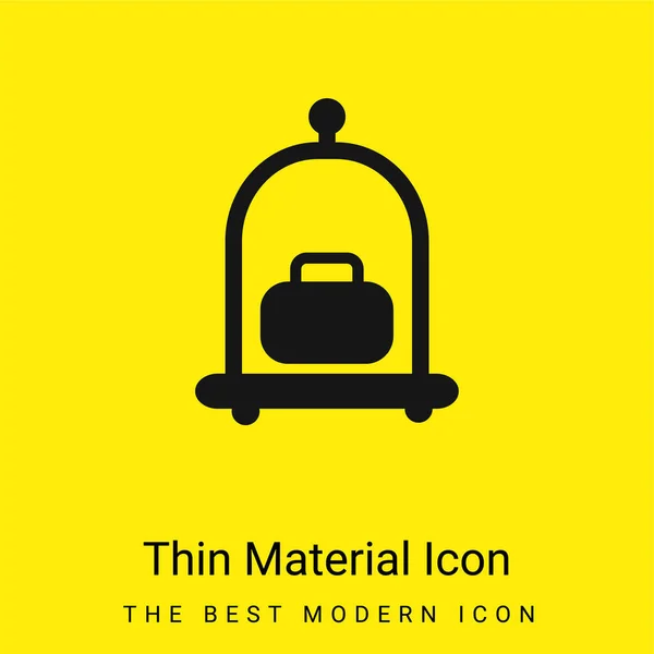 Zavazadlo Košík Minimální Jasně Žlutý Materiál Ikona — Stockový vektor