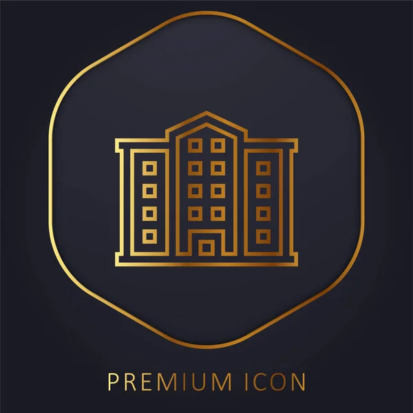 stock vector Apartment golden line premium logo or icon