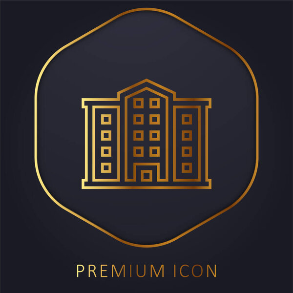 Apartment golden line premium logo or icon