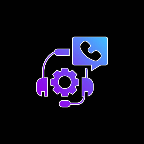 Advice blue gradient vector icon