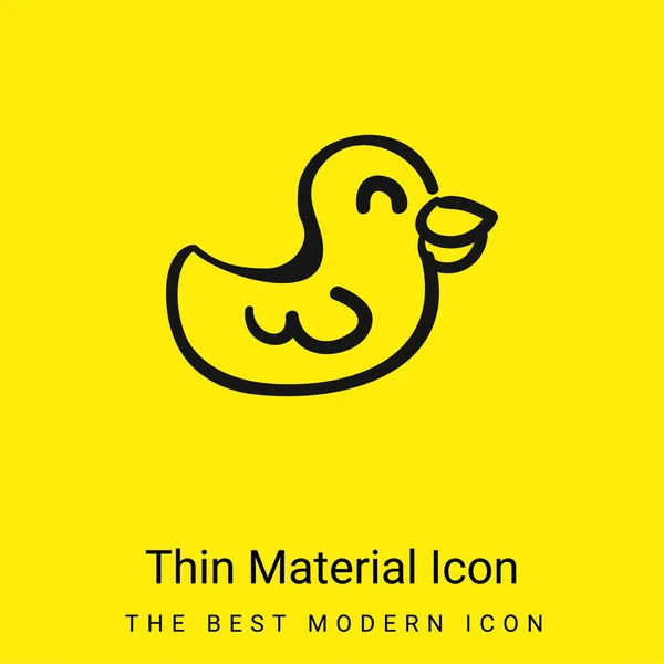 Bird Hand Drawn Animal Toy Ελάχιστο Φωτεινό Κίτρινο Υλικό Εικονίδιο — Διανυσματικό Αρχείο