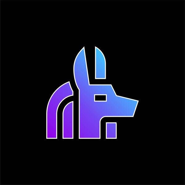 Значок голубого градиента Анубиса