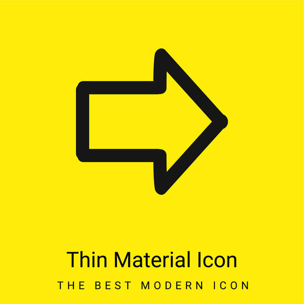Arrow Pointing To Right Hand Drawn Symbol minimal bright yellow material icon