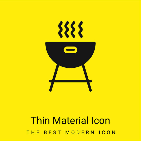 Barbecue minimal bright yellow material icon