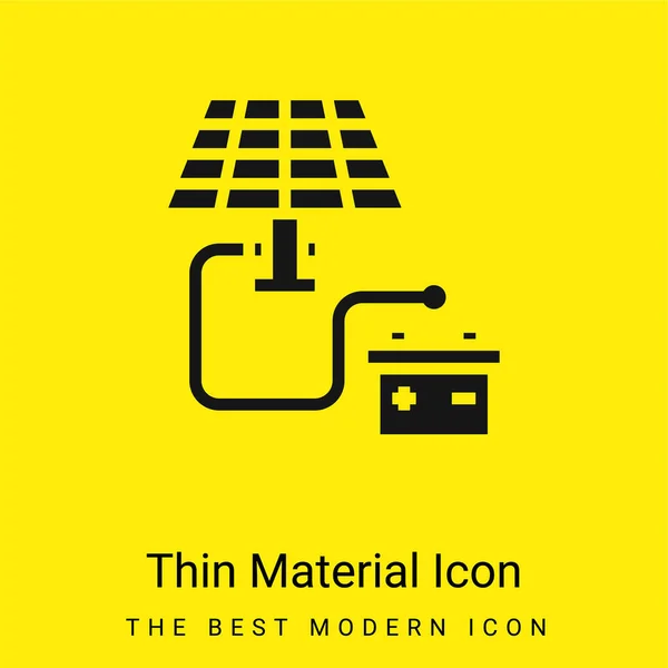 Icono Material Amarillo Brillante Mínimo Batería — Vector de stock