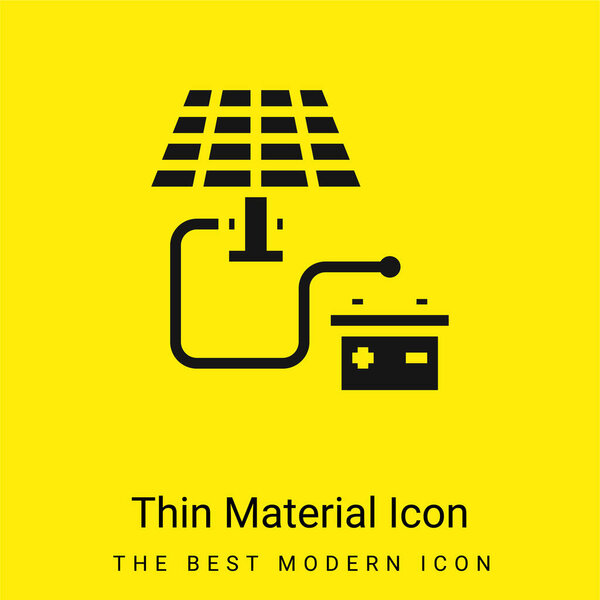 Battery minimal bright yellow material icon