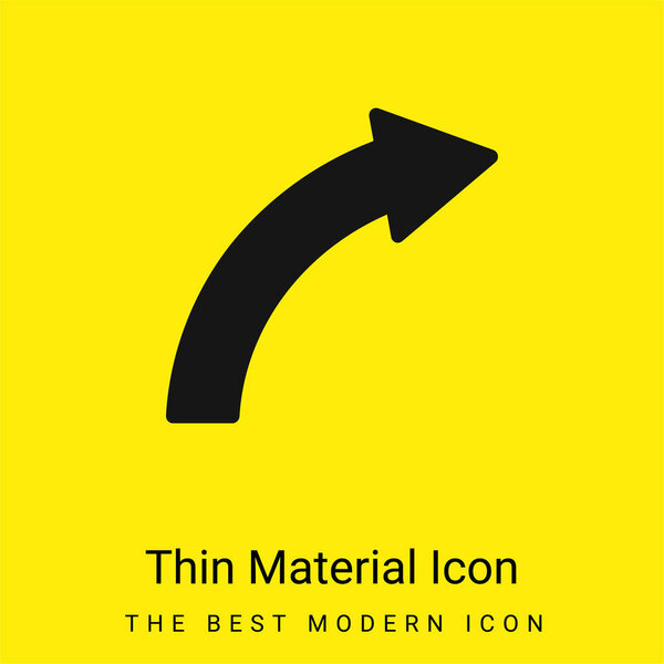 Ascending Arrow minimal bright yellow material icon