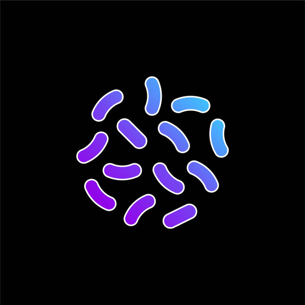 Bacteria blue gradient vector icon