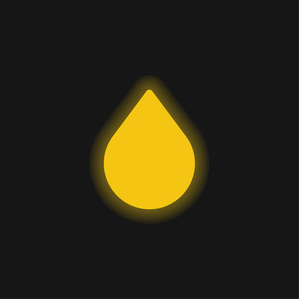 Blur yellow glowing neon icon