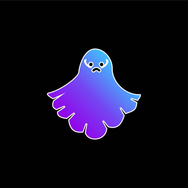 Angry Ghost blue gradient vector icon