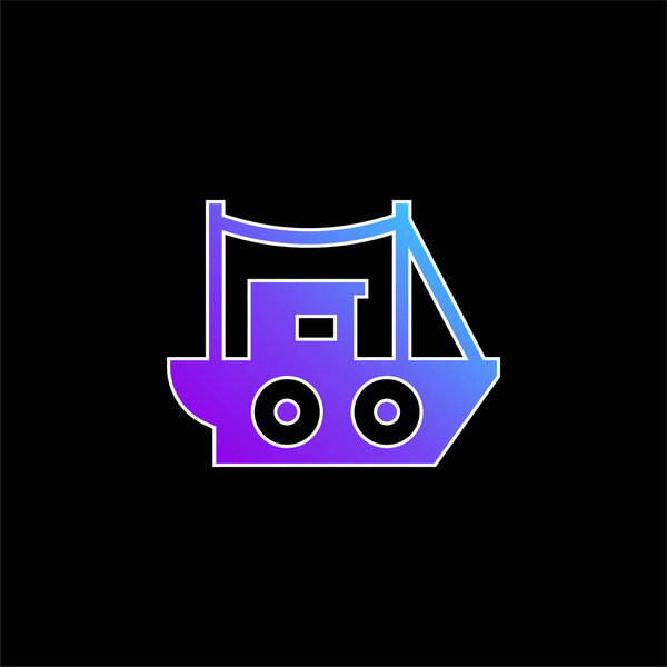 Значок синего градиента лодки