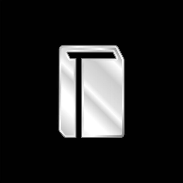 Book With Bookmark silver plated metallic icon