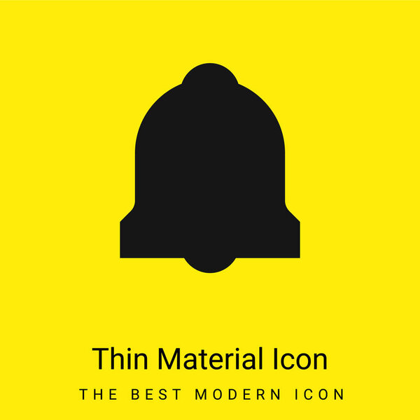 Сигнализация Белл минимальный ярко-желтый материал значок