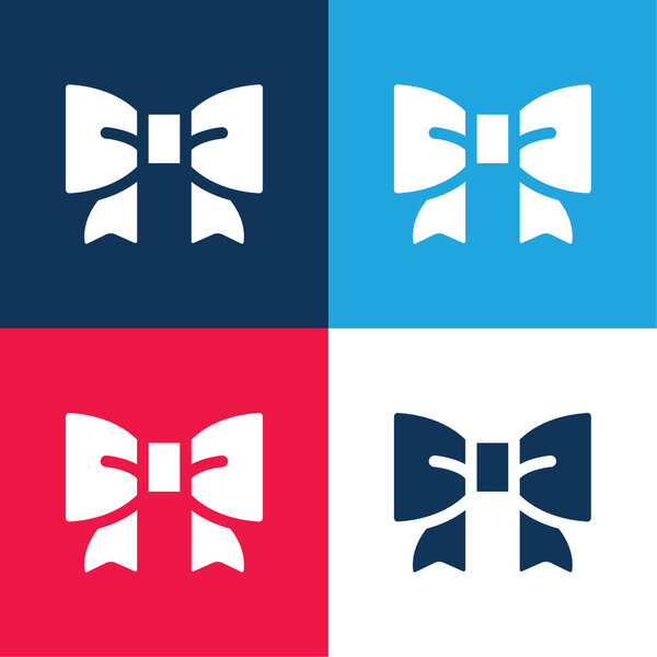 Лук синий и красный четыре цвета минимальный набор значков