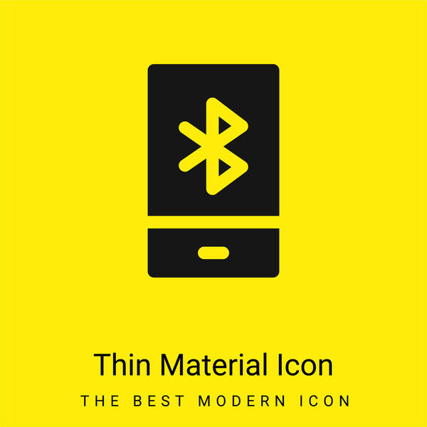 Значок минимального ярко-желтого материала Bluetooth