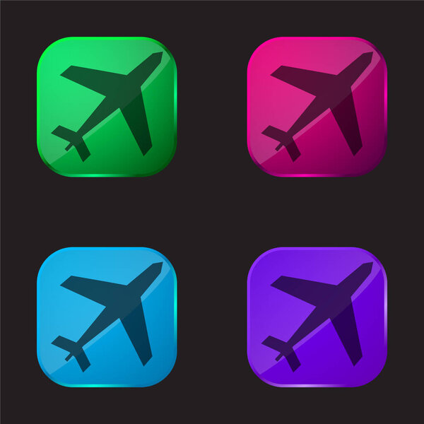 Кнопка авиалайнера из стекла