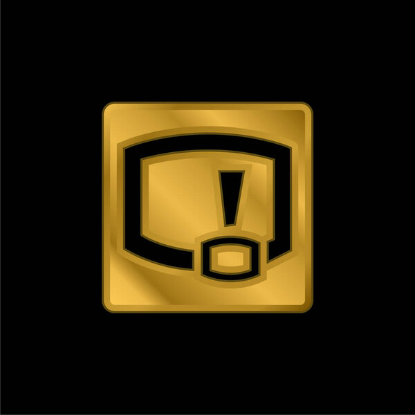 Bitacoras Symbol gold plated metalic icon or logo vector