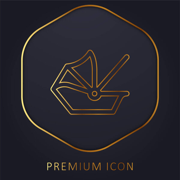 Baby Carrier Золотая линия премиум логотип или значок