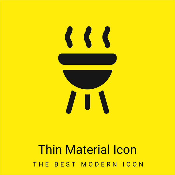 Bbq minimal bright yellow material icon