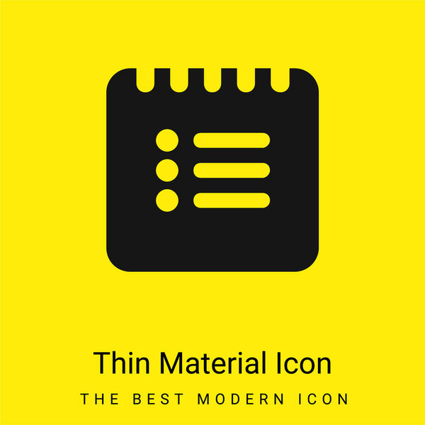 Black List Square Interface Symbol minimal bright yellow material icon