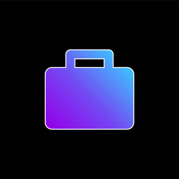 Black Suitcase blue gradient vector icon