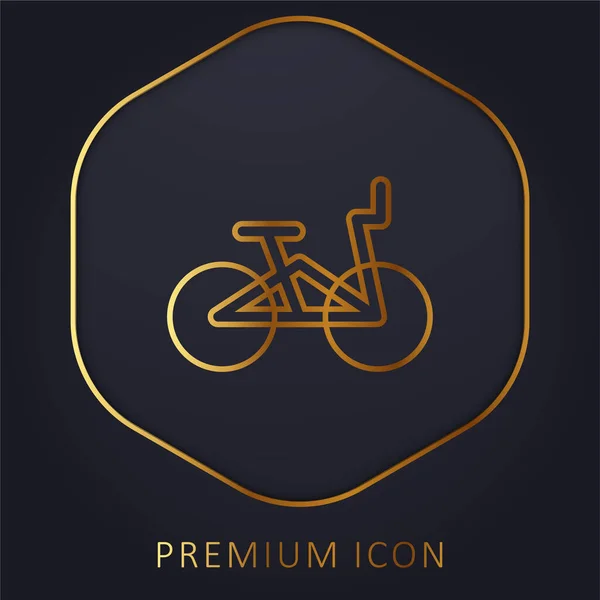 Bmx Línea Dorada Logotipo Premium Icono — Archivo Imágenes Vectoriales