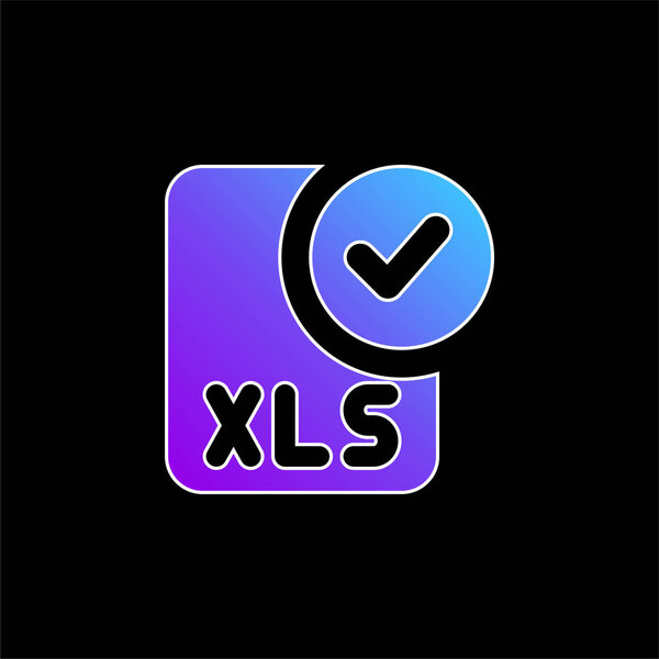 Approve blue gradient vector icon