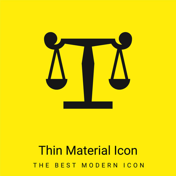 Balance minimal bright yellow material icon