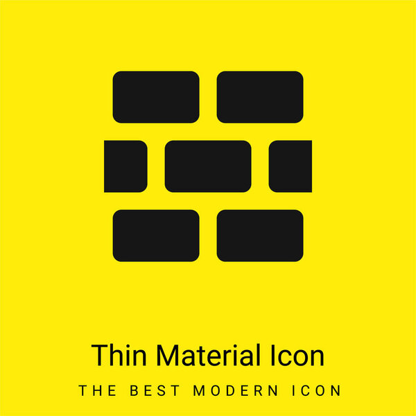 Brickwall minimal bright yellow material icon