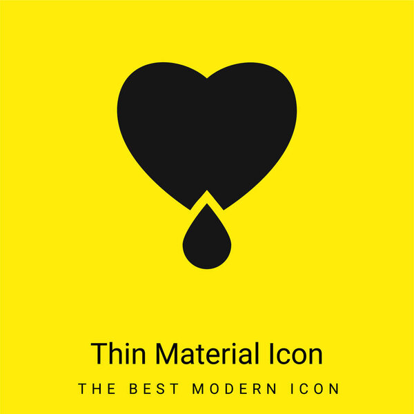 Bleeding Heart minimal bright yellow material icon