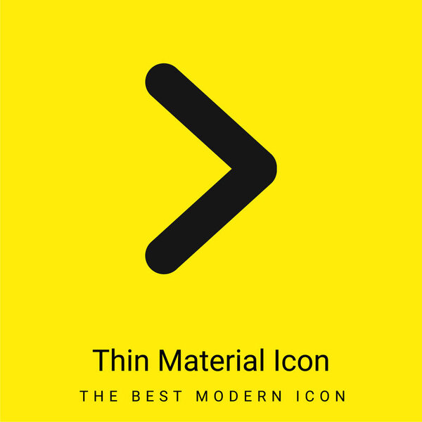 Arrow Angle Pointing To Right minimal bright yellow material icon