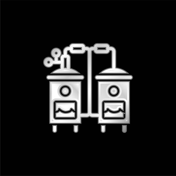 Boiler silver plated metallic icon