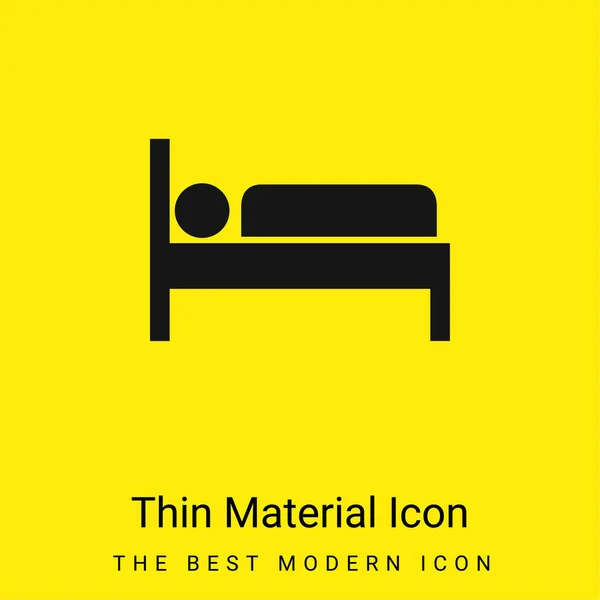 Letto Icona Materiale Giallo Brillante Minimo — Vettoriale Stock