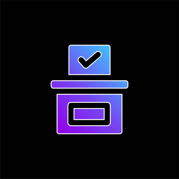 Значок голубого градиентного вектора